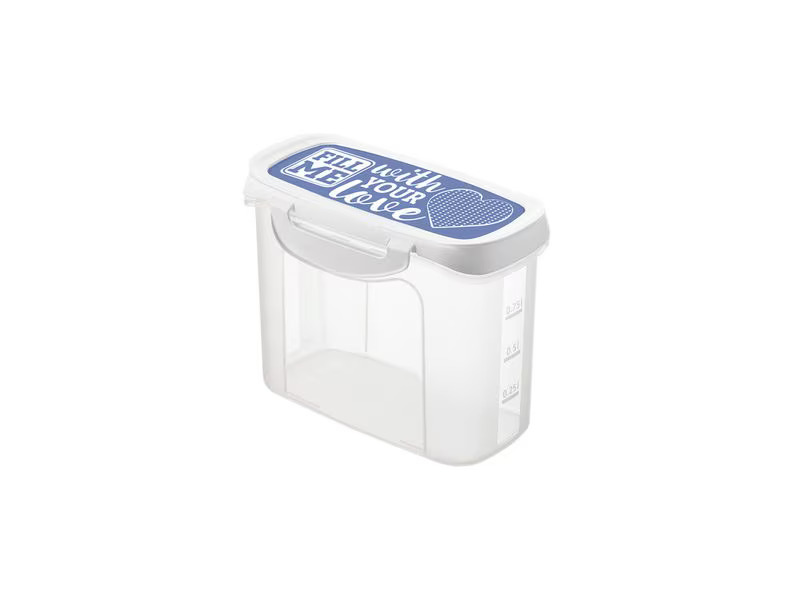 Rotho Vorratsdose Click &amp; Lock 1 l, Blau/Transparent