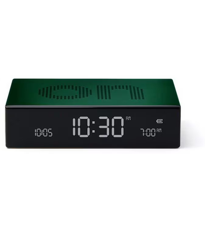 Lexon Digitalwecker Flip Premium Dunkelgrün
