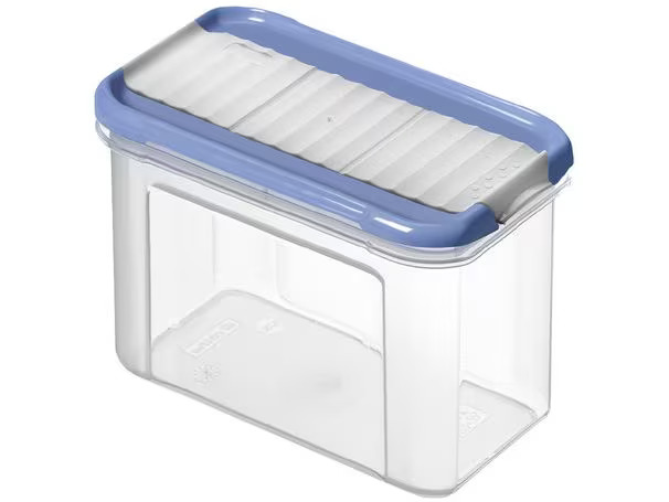 Rotho Vorratsdose Domino 0.75 l, Blau/Transparent