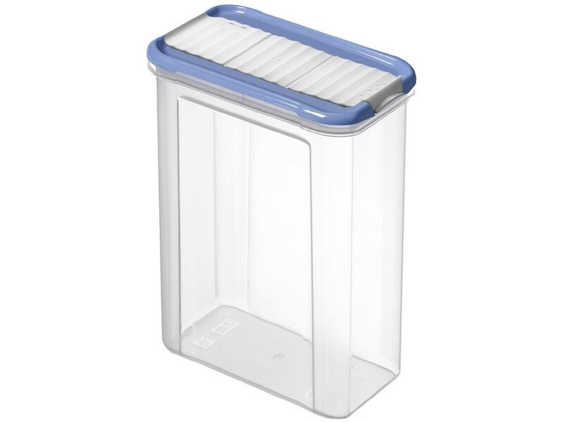 Rotho Vorratsdose Domino 1.5 l, Blau/Transparent