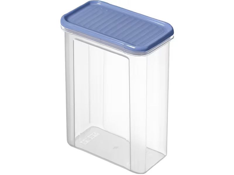 Rotho Vorratsdose Domino 1.5 l, Blau/Transparent
