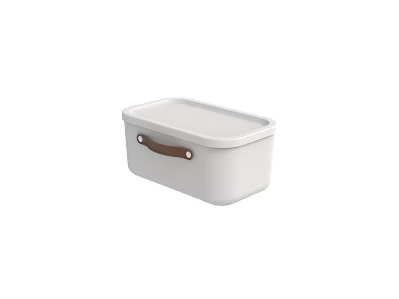Rotho Aufbewahrungsbox Maloja 12 l, Mistletoe Weiss