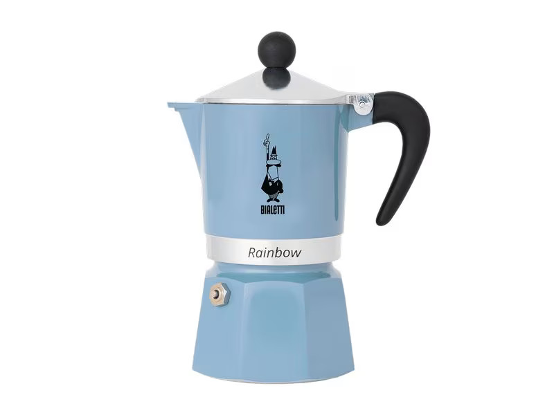Bialetti Espressokocher Rainbow für 6 Tassen, Blau