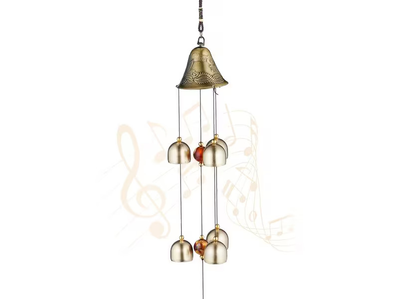 relaxdays Windspiel Feng Shui Glocken 56 cm