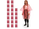 relaxdays Regenponcho 20 Stück, Rot