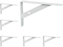 relaxdays Regalträger 6er Set 9.5 x 15 cm, Weiss