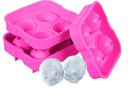 relaxdays Eiswürfelform Kugel 2 Stück, Pink