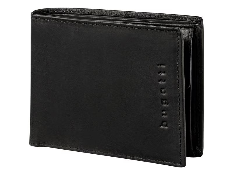 Bugatti Portemonnaie Romano RFID Scheintasche Schwarz