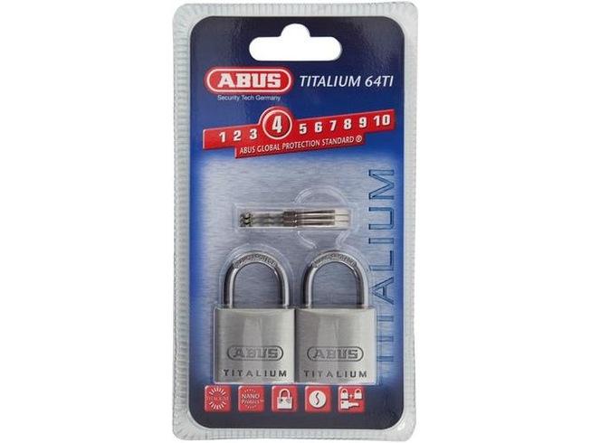 Abus Vorhängeschloss 64TI/20 Twins 2 Stück