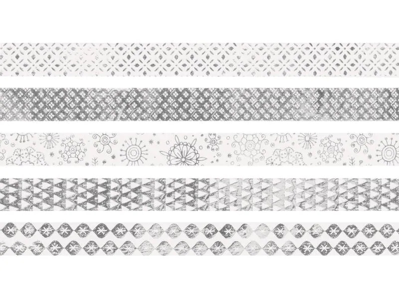 Heyda Washi Tape Weihnachten Glänzend Silber