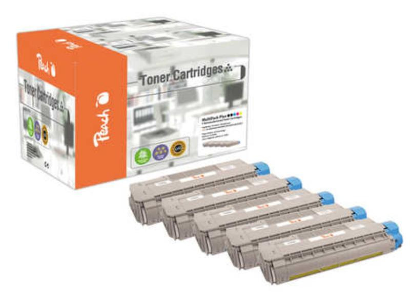Peach Tonerset OKI 4332 Series 2x Black, 1x Cyan, Magenta, Yellow