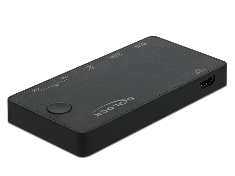 Delock KVM Switch 2 Port HDMI/USB-C 4K/60Hz