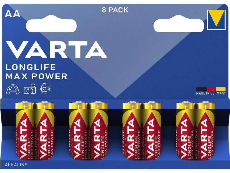 Varta Batterie Longlife Max Power AA 8 Stück