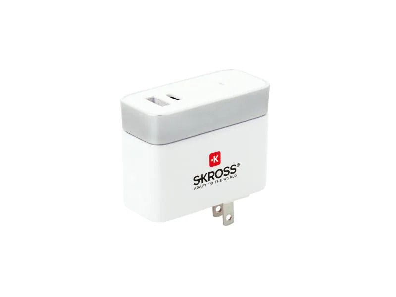 SKROSS USB-Wandladegerät US Type-C, 27 W, Weiss