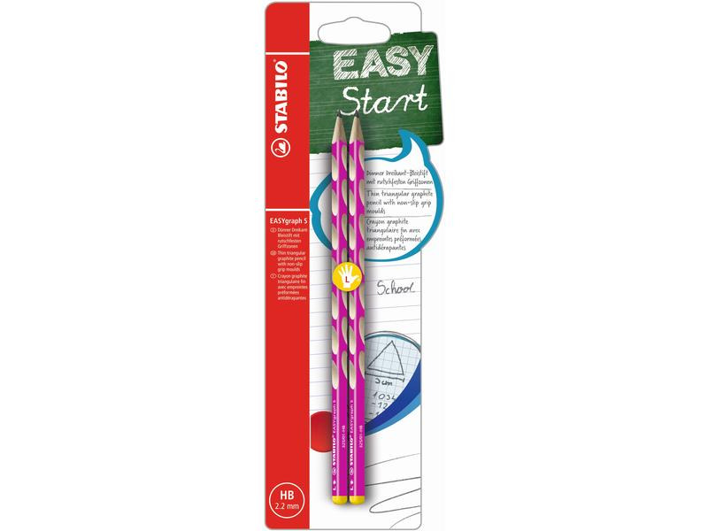 STABILO Bleistift EASYgraph S für Linkshänder, Pink