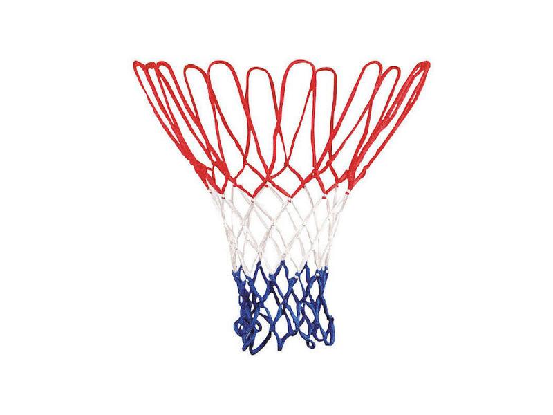Hudora Basketballnetz Rot, Weiss, Blau