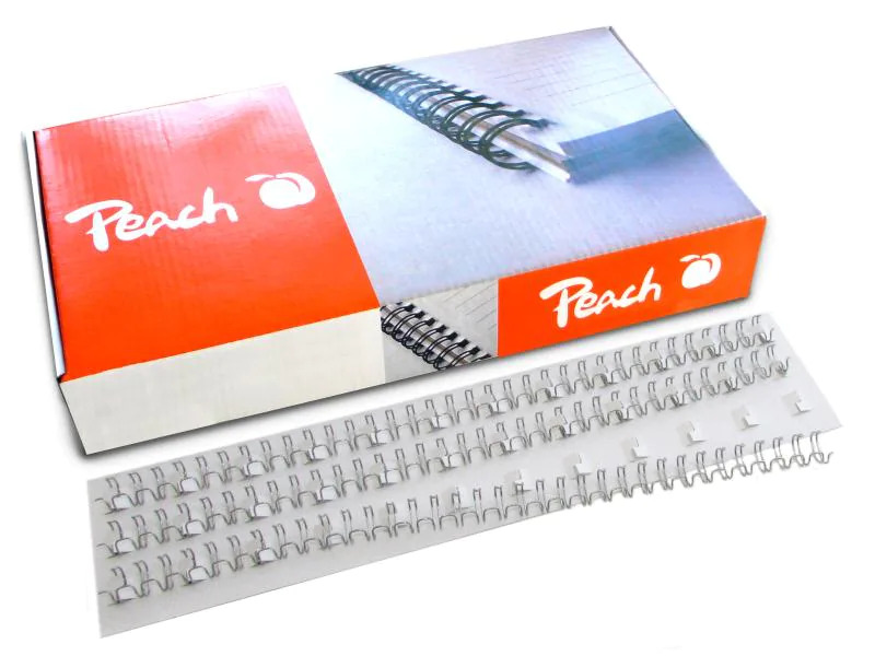 Peach Binderücken PW127-01 12 mm Draht Silber, 100 Stück