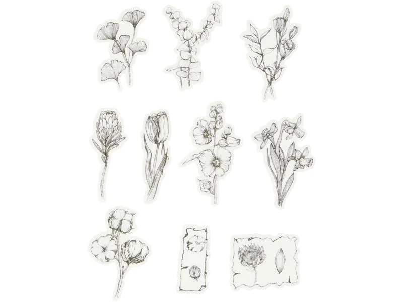 Creativ Company Motivsticker Blumen 30 Stück