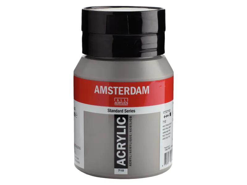 Amsterdam Acrylfarbe Standard 710 Neutralgrau deckend, 500 ml