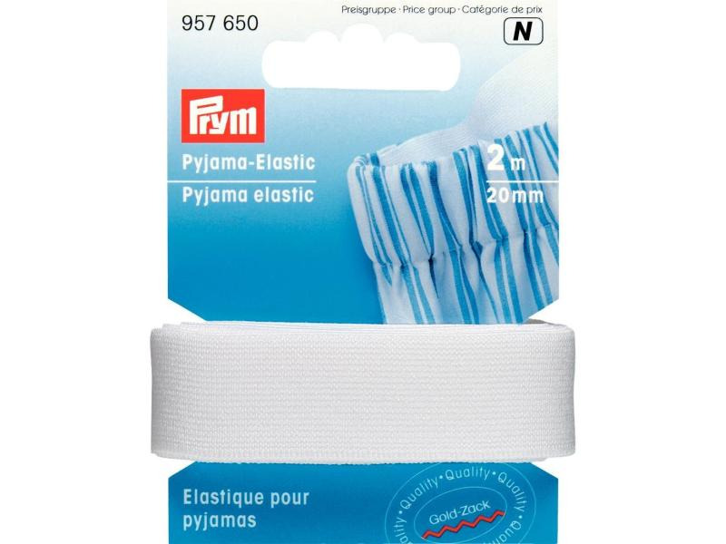Prym Elastikband für Pijamas, 2 m Weiss