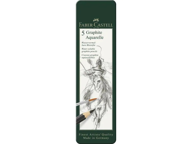 Faber-Castell Bleistift Graphite 5 Stück im Metalletui