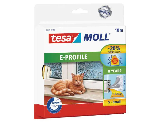 tesa Gummidichtung MOLL E-Profile Small 1 Stück, Weiss