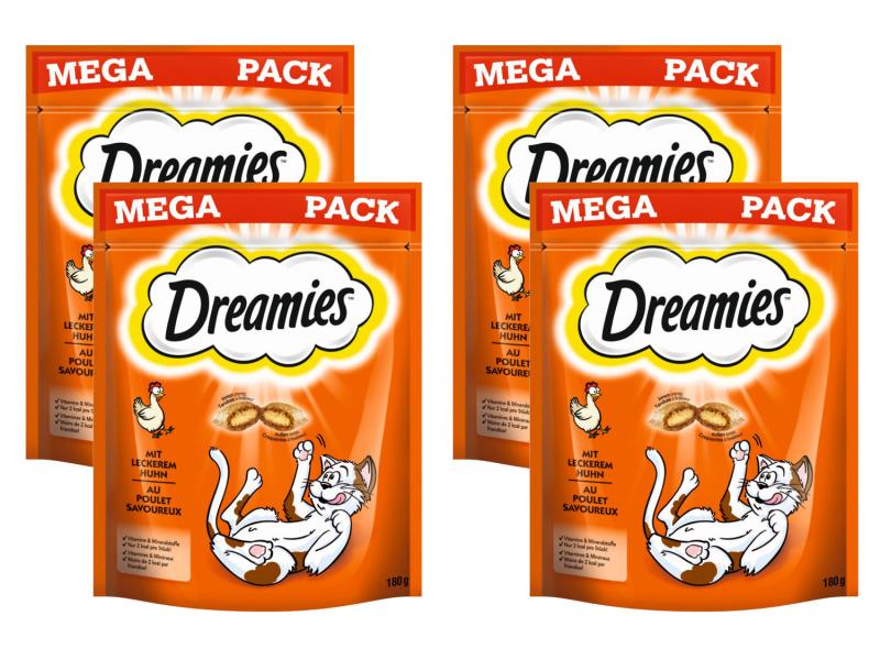 Dreamies Katzen-Snack mit Huhn, 4 x 180g