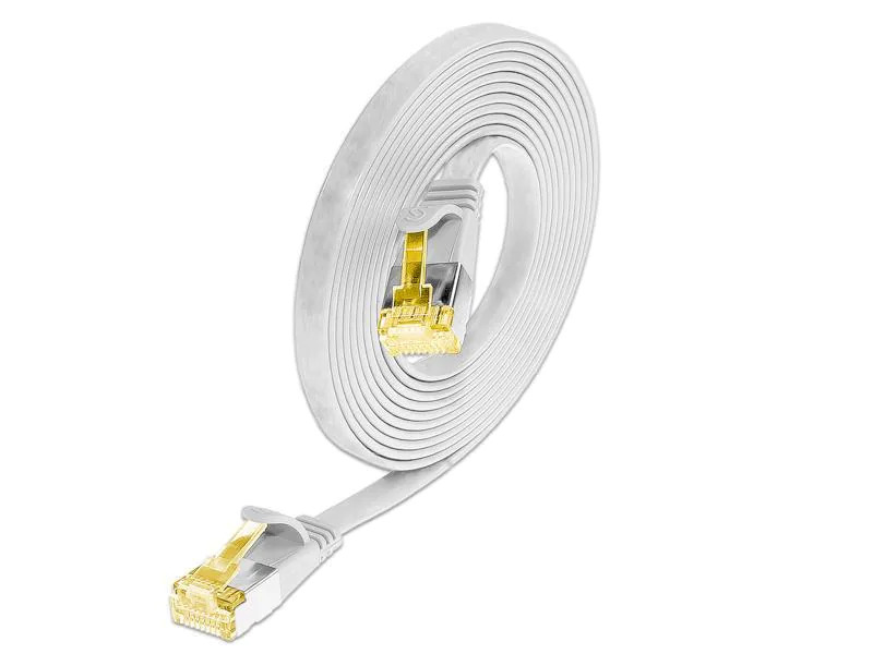 SLIM Slimpatchkabel  Cat 6A, U/FTP, 0.1 m, Weiss