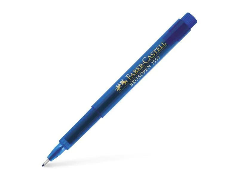 Faber-Castell Fineliner Broadpen 1554 0.8 mm, Blau