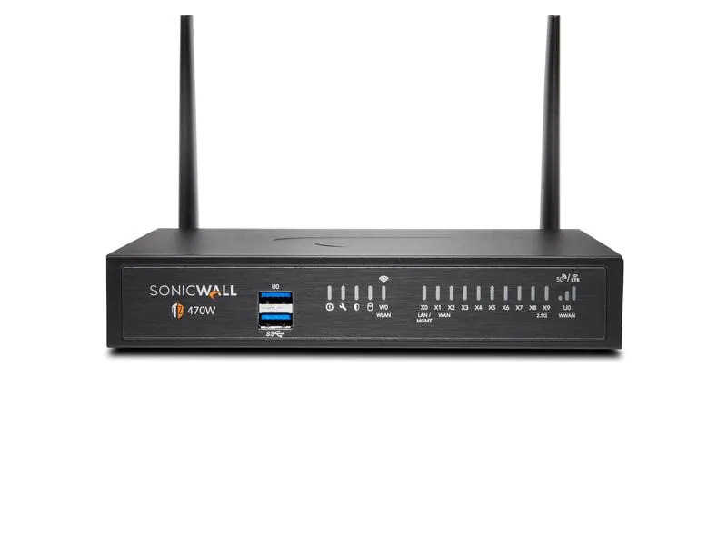 SonicWall Firewall TZ-470W TotalSecure Advanced Appliance, w/APSS, 1yr
