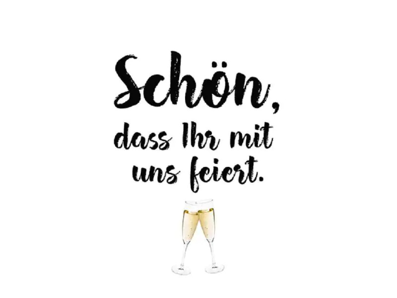 Braun + Company Papierservietten Schön, dass ihr mit uns feiert 20 Stück
