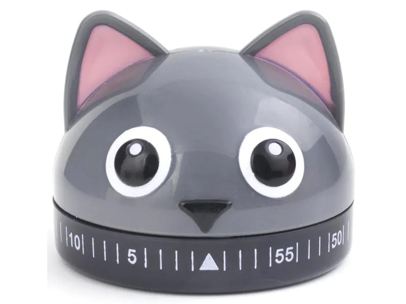 Kikkerland Küchentimer Katze Grau