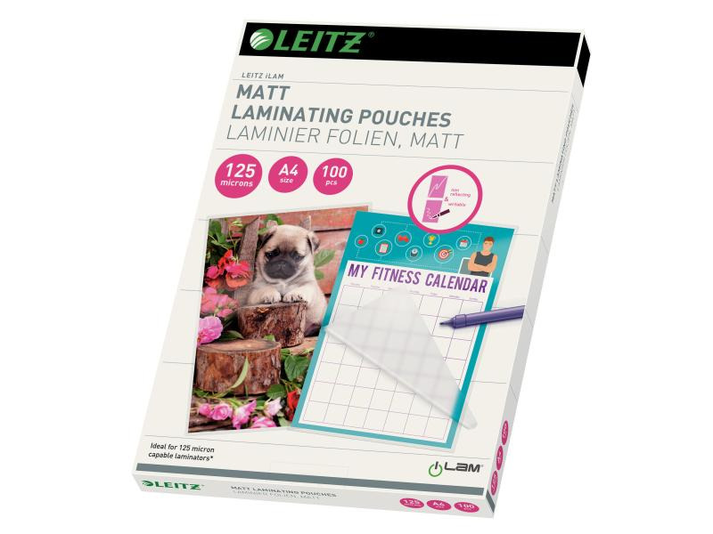 Leitz Laminierfolie A4, 125 µm, 100 Stück, Matt
