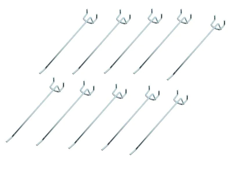 EP Einfachhaken für Lochwände, verzinkt, 15 mm/10 cm, 10 Stück