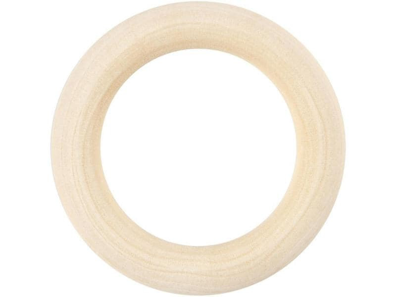 Creativ Company Holzkleinteile Ø 5.5 cm Holzring, 6 Stück
