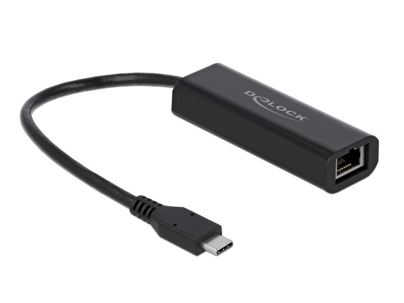 Delock Netzwerk-Adapter USB-C – RJ45 2.5Gbps schwarz