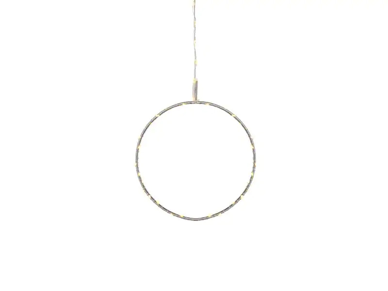 Sirius Fensterhänger Liva Kreis, 60 LEDs, Ø 20 cm, Silber