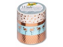 Folia Washi Tape Hotfoil Gold/Weiss/Blau