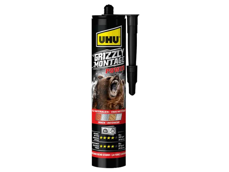 UHU Montagekleber Grizzly Power 370 g, Weiss