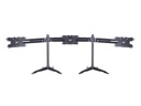 Multibrackets Monitor-Standfuss Triple L bis 24 kg – Schwarz