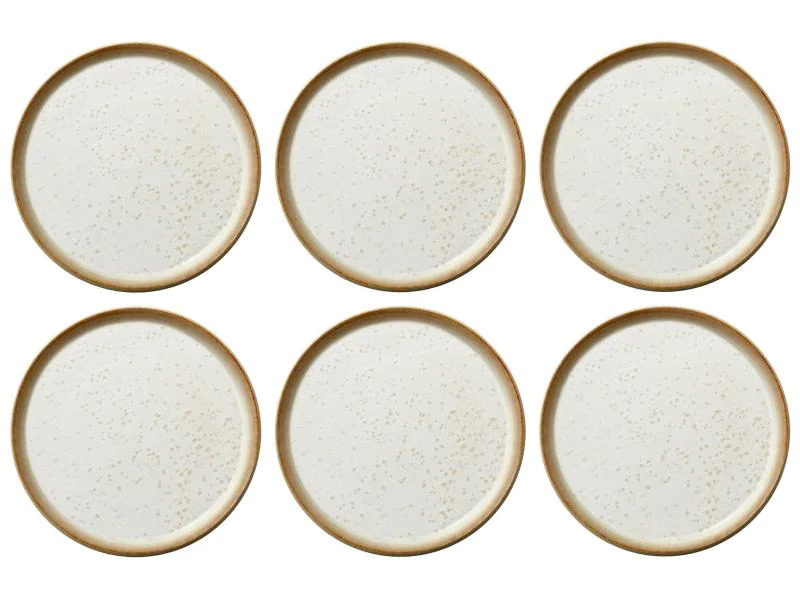 Bitz Frühstücks- &amp; Dessertteller Ø 21 cm, 6 Stück, Beige/Crème