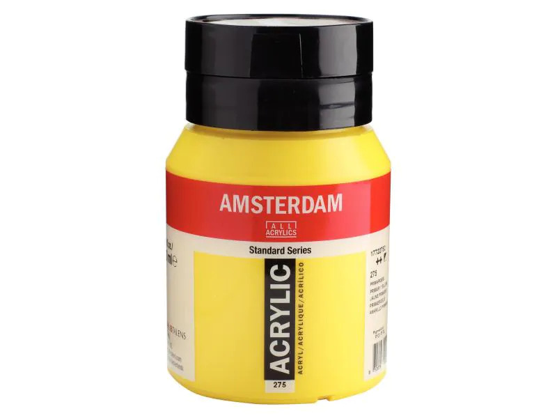 Amsterdam Acrylfarbe Standard 275 Primärgelb halbdeckend, 500 ml
