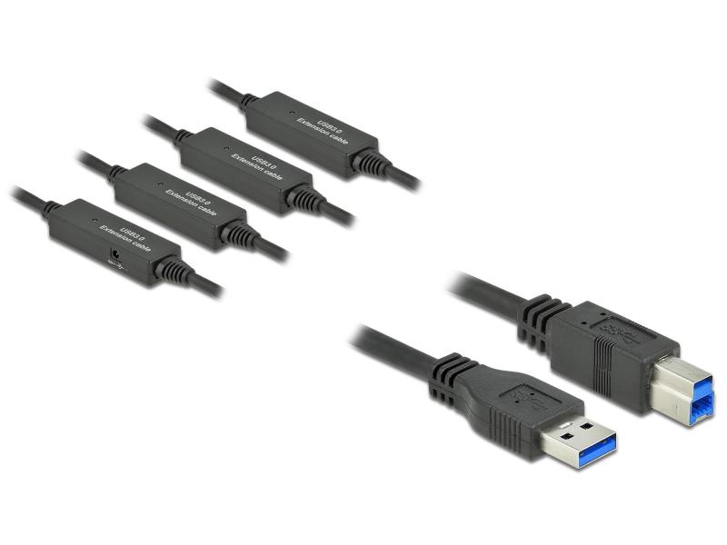 Delock USB 3.1-Kabel  USB A - USB B 20 m