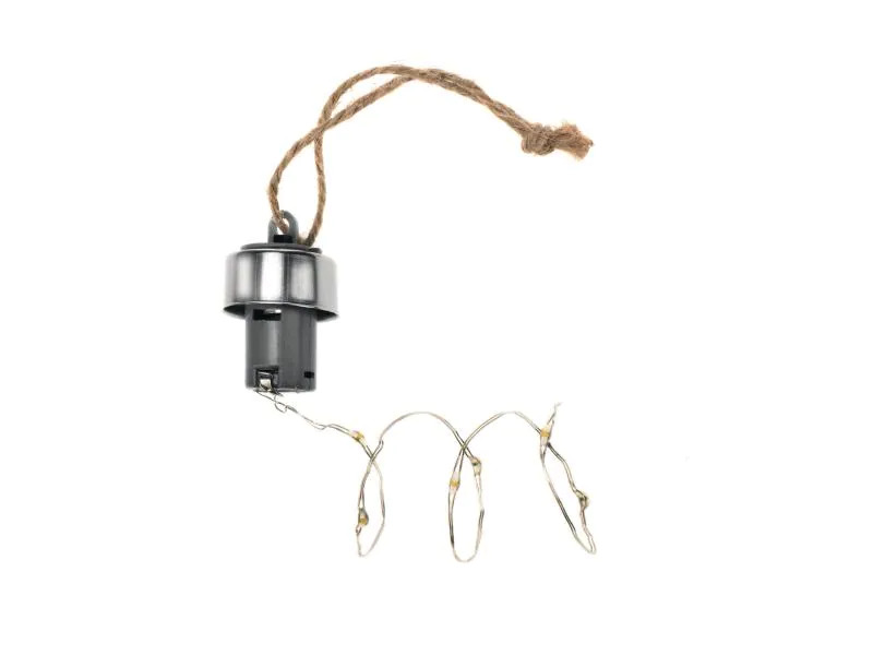 Glorex Lichterkette für Flaschen 10 cm, Silber