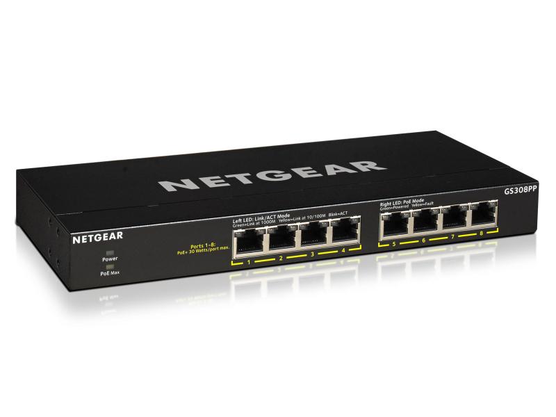 Netgear PoE+ Switch GS308PP 8 Port