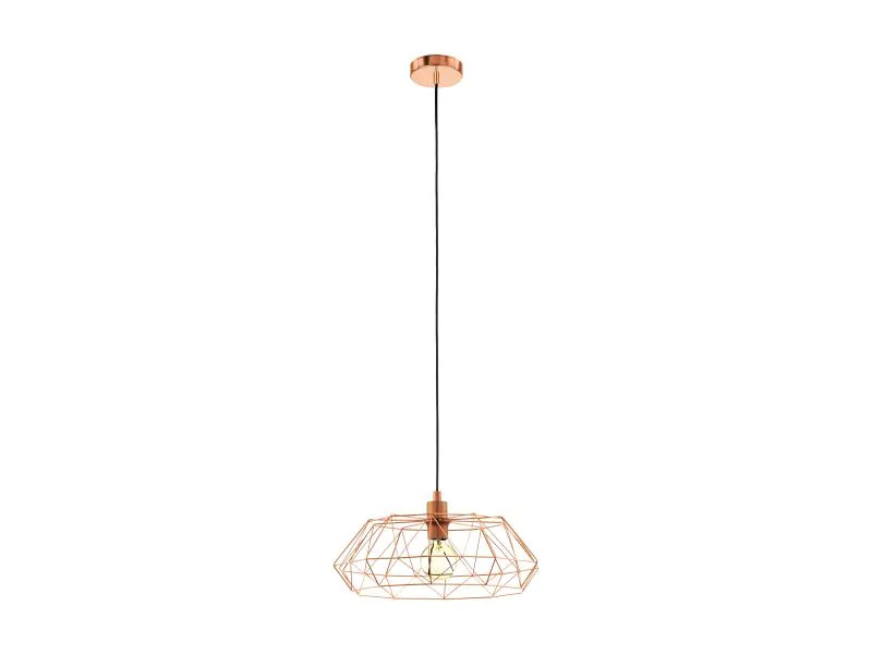 EGLO Leuchten Pendelleuchte CARLTON 2 1x E27 Kupfer