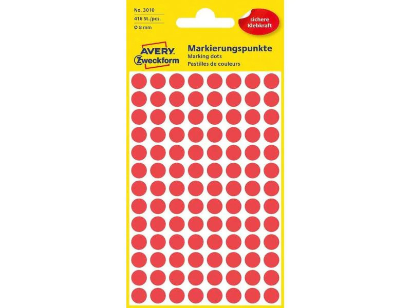Avery Zweckform Klebepunkte 8 mm Rot