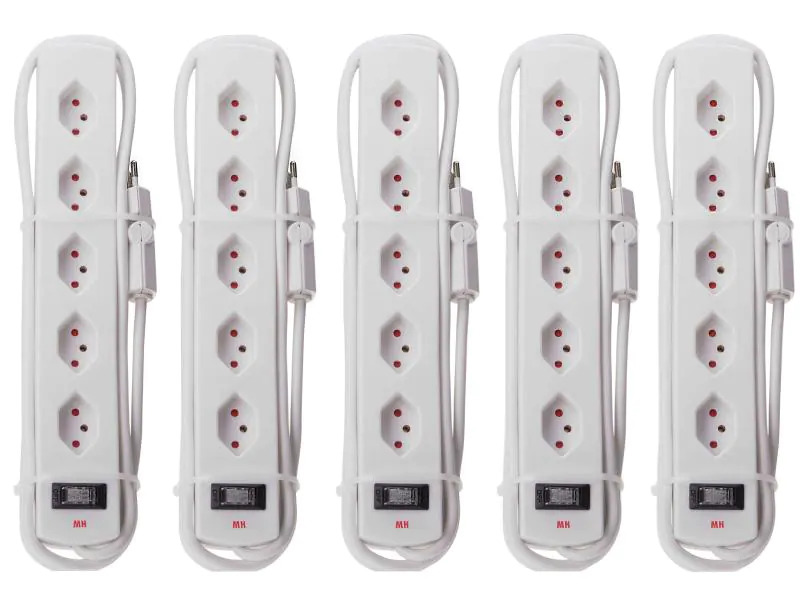 Max Hauri Steckdosenleiste Safety-Line 5x T13 5er-Set