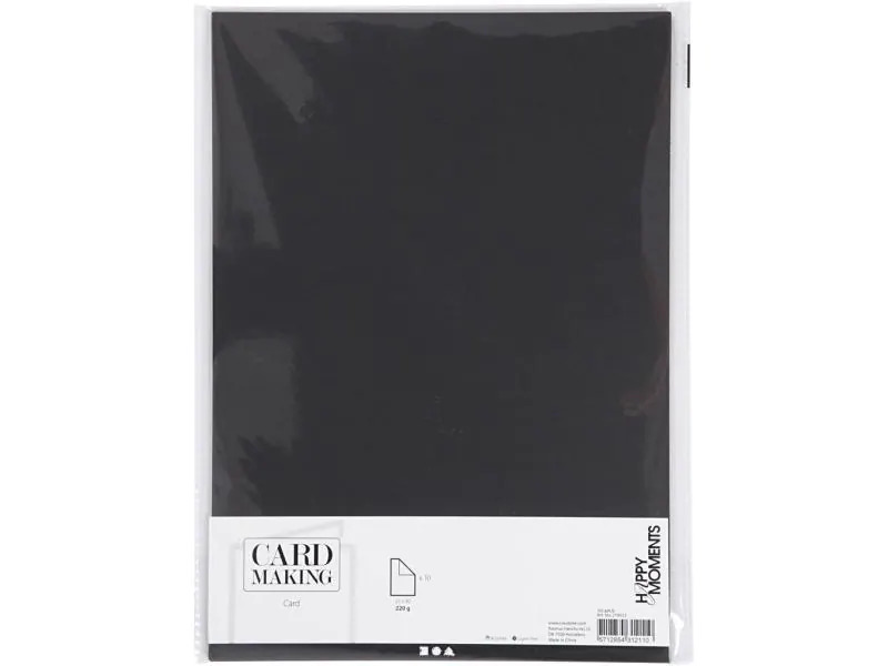 Creativ Company Fotokarton A4, 10 Blatt, Schwarz