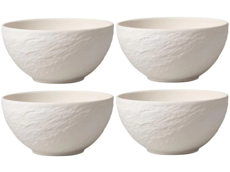 Villeroy &amp; Boch Snackschale Manufacture Rock 14 cm, 4 Stück, Weiss